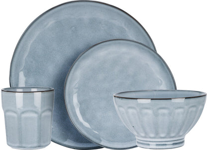 Bianca servisesett 16 deler og 4pk rundt vannglass